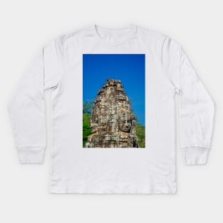 Face Tower, Bayon Temple Kids Long Sleeve T-Shirt